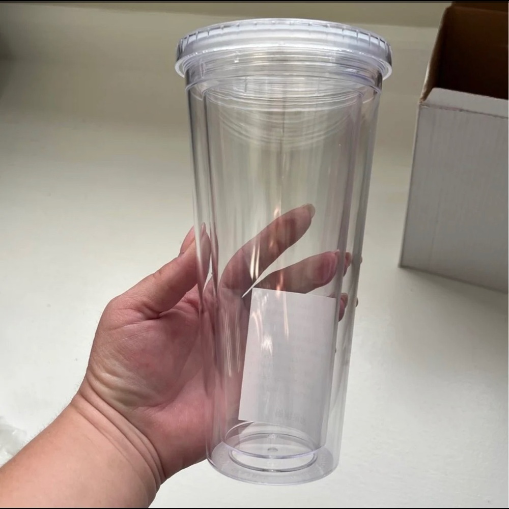 NEW/CLEAR 48 pieces; 24 ounces each double walled tumbler! Great for crafting.